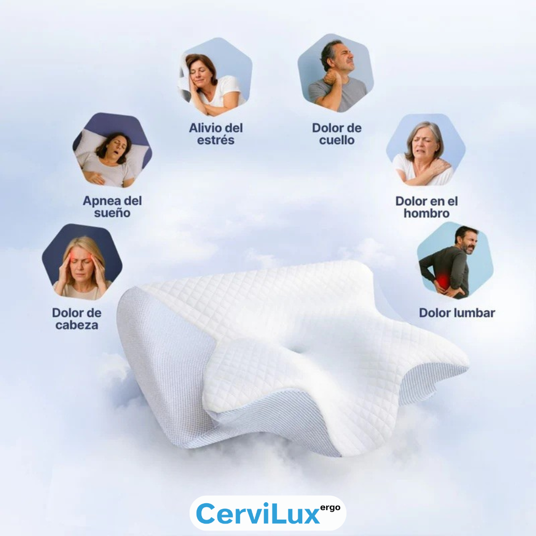 Almohada Ergonómica CerviLux™ + Funda GRATIS