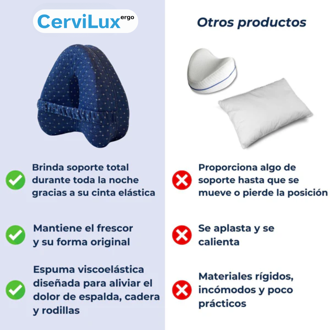 Almohada Ortopédica para Rodillas CerviLux™ + Funda Gratis
