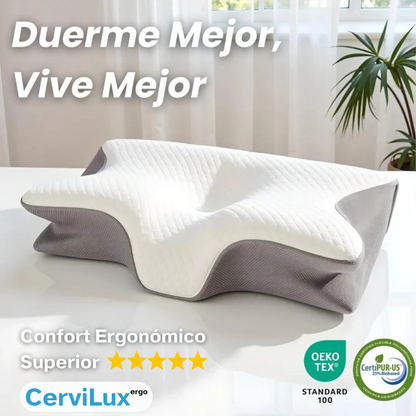 Almohada Ergonómica CerviLux™ + Funda GRATIS