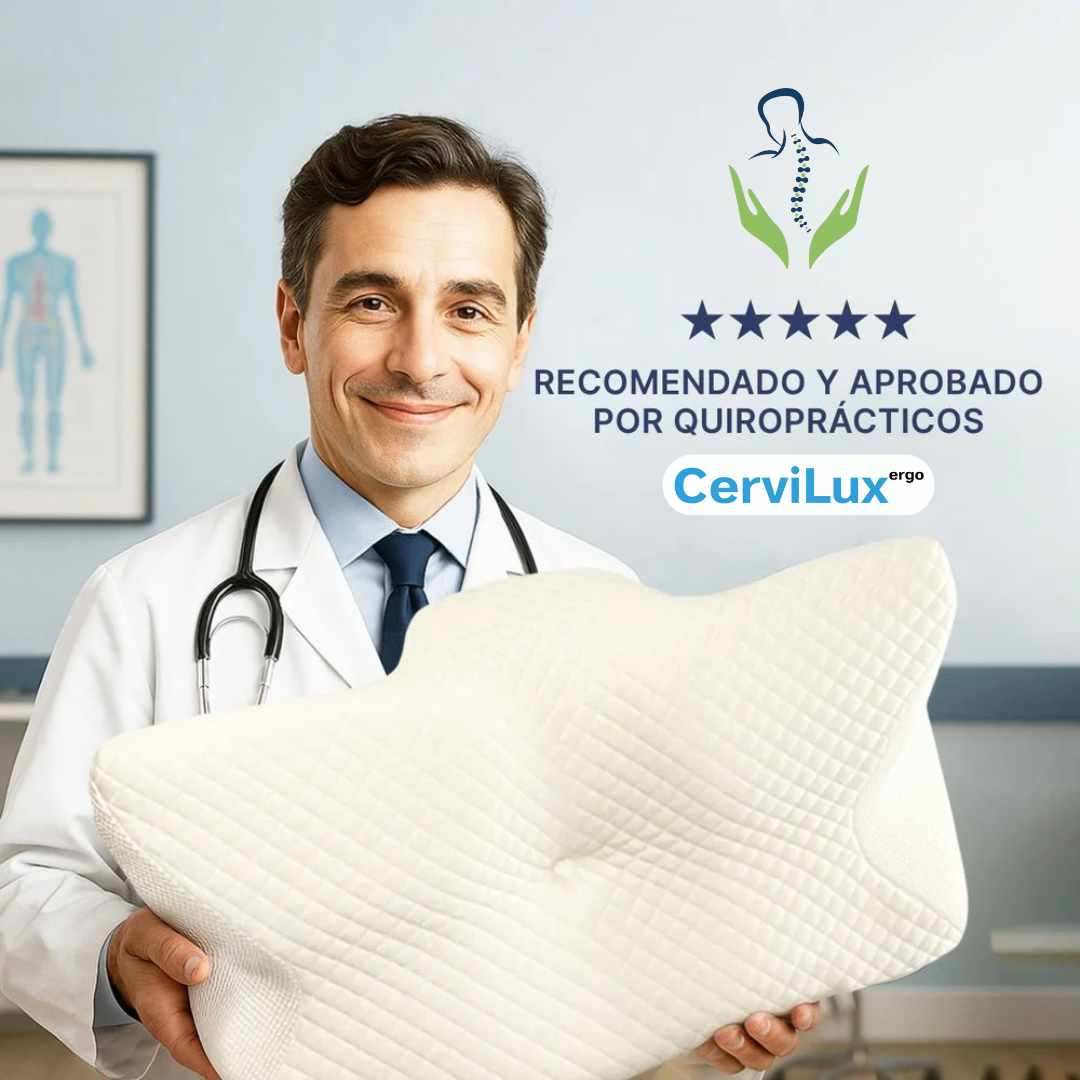 Almohada Ergonómica CerviLux™ + Funda GRATIS